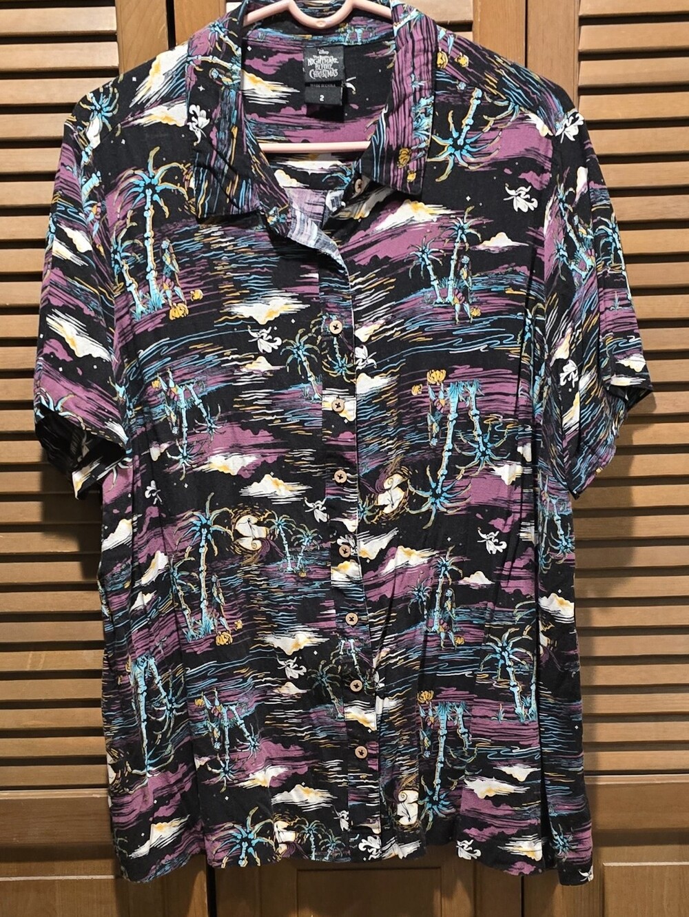 RARE Torrid Nightmare Before Christmas Hawaiian Button Up Top Plus Size